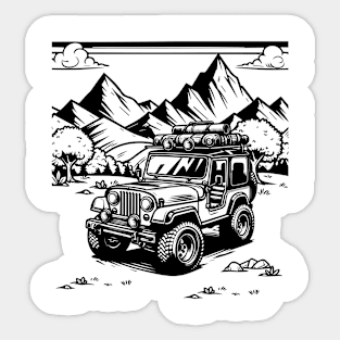 Cool Jeep Nature Car Sticker